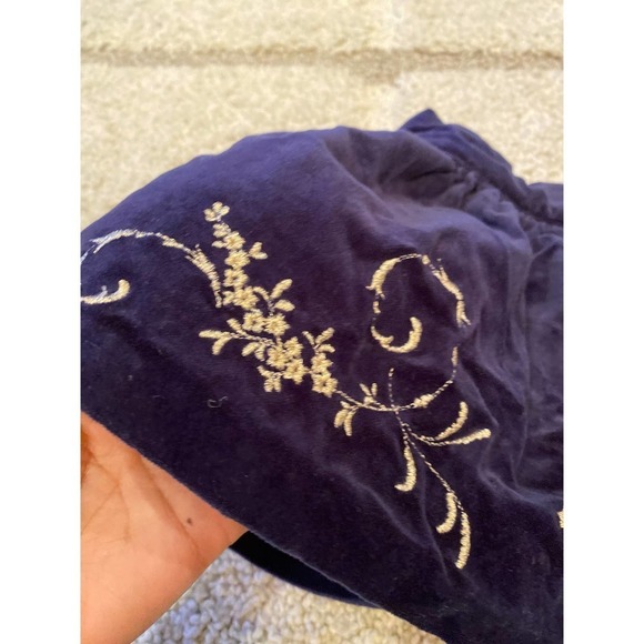 Janie and Jack Blue velvet skirt - Picture 2 of 8